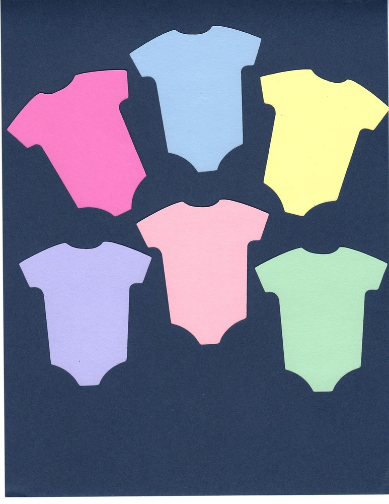 One Piece Baby Suit die cuts, 3″ x 1.5″, 10 pcs. (like Gerber Onesie)