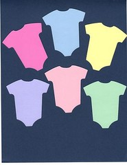 One Piece Baby Suit die cuts, 3″ x 1.5″, 10 pcs. (like Gerber Onesie)