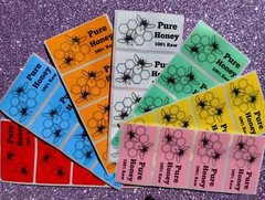 PURE HONEY STICKERS 2.25″ ORGANIC RAW SEALS LABELS Food SCRATCH RESISTANT