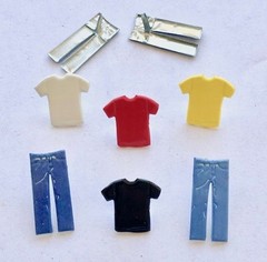 Jeans & Tee Shirts, Scrapbook Brads, 12/pack – Eyelet Outlet #175