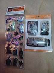 Halloween puffy sticker. Craftbook, novelty