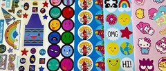10 WHOLESALE bulk sticker pack, HUGE variety of themes characters animals & more