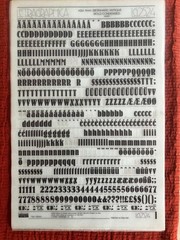 Four Letraset INSTANT LETTERING Transfer 42pt Bernhard Antique Bold Condensed 1