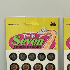Vintage Twin Seven Prismatic Halloween Stickers Scary Eyes Two Packs 1990s 1980s