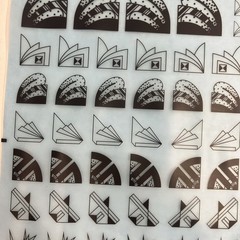 Letraset Dry Rub Transfer Art Deco Corners Full Sheet 3598 New Old Stock