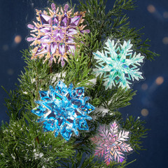 Holographic Ice Crystal Snowflake Stickers – 60 Pcs Large Clear Snowflake Sticke