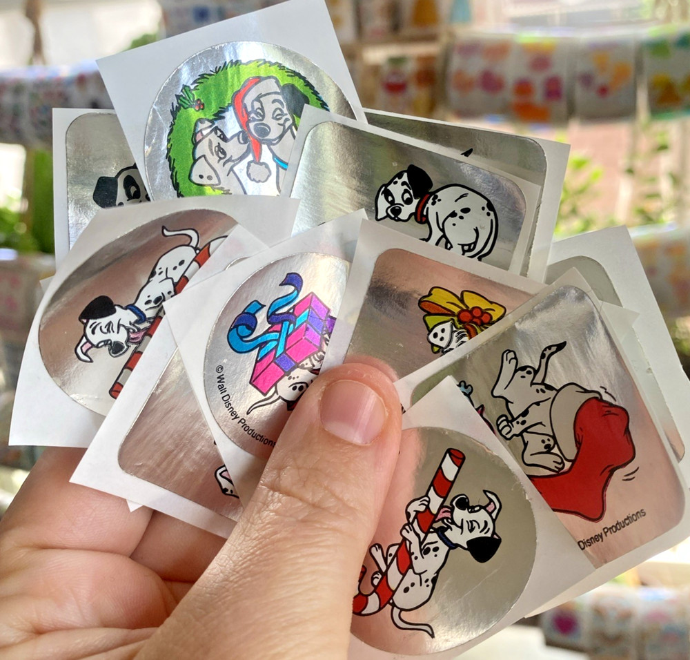 Vintage 80s Sticker Lot: Restored Foil Mylar Disney 101 Dalmatians Stickers READ