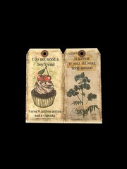 In The Land of Elsewhere Tags Mixed Lot Junk Journaling Crafting Gifts 6.25”x3”