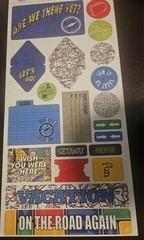 Reminisce DESTINATION / VACATION self adhesive Diecut Stickers & 12×12 Alphabet