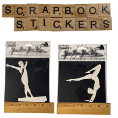BIG Gymnastics Dance Scrapbook Lot Papers Stickers Borders Titles Craft Supplies
