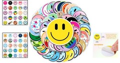 Colorful Cartoon Smiling Stickers for Kids Classroom Rewards