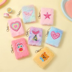 Plush Mini Notebook Soft Cover Pocket Notepad Friendly Paper For Students Secret