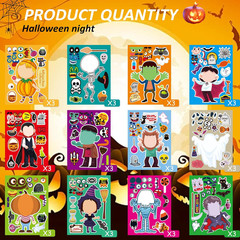Halloween DIY Stickers Set – 36 PCS Mix and Match Characters for Kids