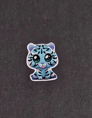 Blue Tiger Kawaii Sticker’s. 9 pack