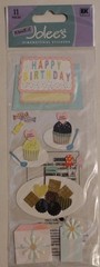 New Jolees Scrapbook stickers Birthday party chocolate vanilla cake cupcakes