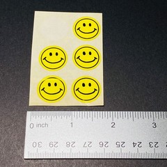 Vtg Stickers Happy Face 80’s Yellow Smiley 5 Count Peel & Stick Teacher Reward