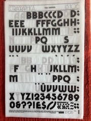 Four (4) Letraset INSTANT LETTERING Transfer Letters Marvin 72pt NICE 1