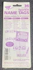 TREND Self-adhesive Sparkle Name Tags, 36 ct