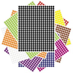 4500 Pcs Small Colored Dot Stickers 1/4 inch – Round inch, 0.25 Inch