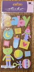 Sticko BABY Girl Boy Toys Jack In The Box Ball Bear Bib Bottle Scrapbook Sticker