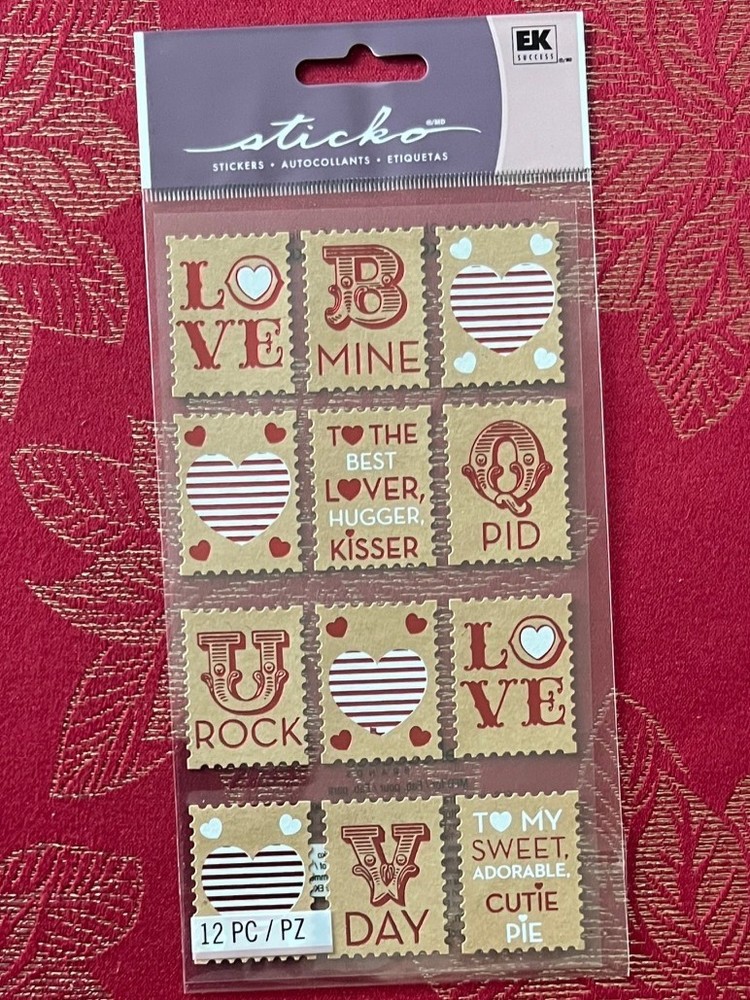 YOU CHOOSE – NEW – STICKO HEARTS LOVE & STAR STICKERS – FREE SHIPPING