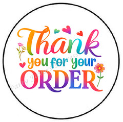 THANK YOU FOR YOUR ORDER ENVELOPE SEALS LABELS STICKERS PARTY FAVORS