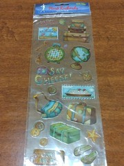 Mark Richards Glitter Travel Stickers Suitcase Globe Map New Sealed