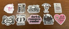 Dark Romance Reading Stickers Set Of 10