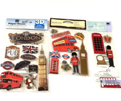 Paper House Jolees Recollections England London Scrapbook Sticker Lot of 3 NEW