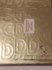 vtg 1988 Current Publishing Alphabet Stickers Gold unknown number sealed pack