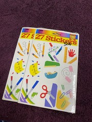 Vintage Paper Magic Group 27 Stickers Smiley Faces Teachers School 2 sheets
