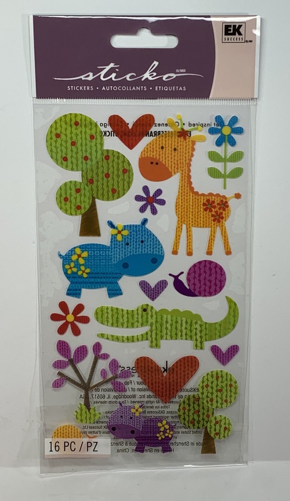 New Sticko PATTERNED SAFARI Stickers ANIMALS FREE SHIP EK Success