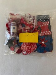 Red White and Blue USA Patriotic scrapbook planner journal junk paper craft lot