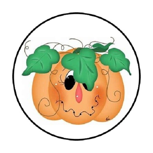 48 Fall Pumpkin !! ENVELOPE SEALS LABELS STICKERS 1.2″ ROUND