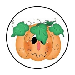 48 Fall Pumpkin !! ENVELOPE SEALS LABELS STICKERS 1.2″ ROUND