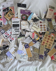 HUGE LOT Scrapbook Stickers Junk Journal Craft Fabscaps Clear Shaker Crystal