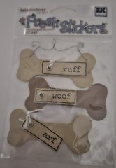 Rebecca Sower Designs Fresh Stickers (Dog’s World ) 4″x3″ Ruff Woof Arf bones