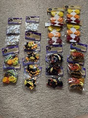 Halloween Scrapbook Felt Stickers, Fall Leaves, & Googly Eyes LOT OF 19