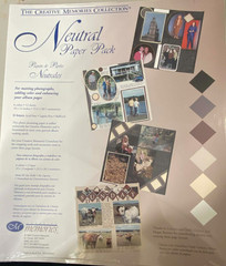 CM029 – CREATIVE MEMORIES PHOTO PAPERS – NEUTRAL – 10×12, 6 colors, 12 sheets