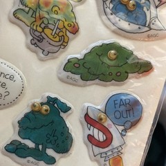 Vintage American Greetings Puffy Monsters Googly Eyes Stickers 1982 SEALED Rare