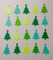 Christmas Tree Pine Tree Confetti – 150 Die Cuts Scrapbook Embellishments #345