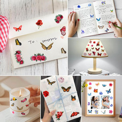 266 Pcs Scrapbook Stickers, Flower Butterfly Stickers Kit for Junk Journal, Bull