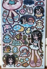 GAIA Topping LAB Kawaii Gal Glitter Sticker Heisei Girl Beach Summer MADE JAPAN