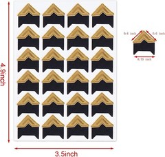12 Sheets 6 Colors Photo Corner Stickers Holder Protectors Self Adhesive 288