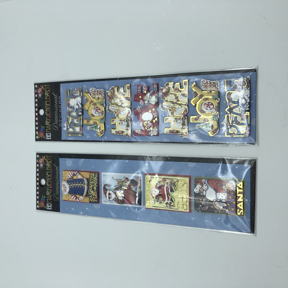 Mary Engelbreit dimensional stickers 2 packs Christmas