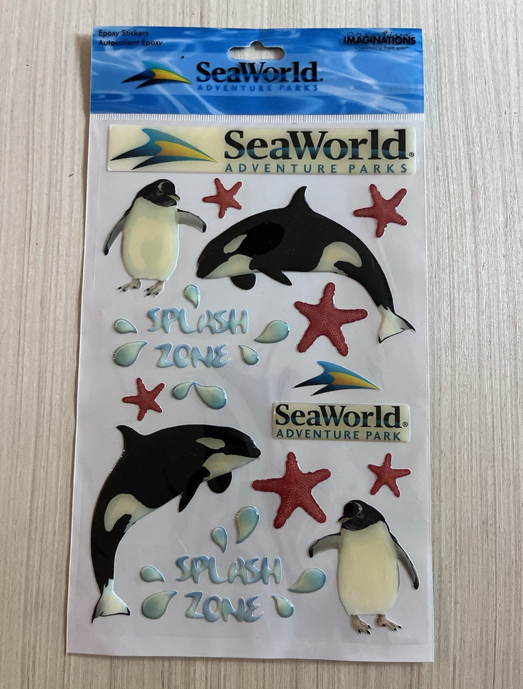 Creative Imaginations SeaWorld Splash Zone Sea Life Epoxy Stickers 2005 NIP