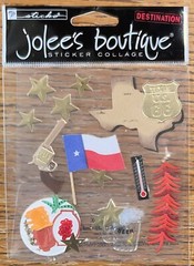 RARE Jolees Texas Cowboy Lone Star Gun Beer Food Map Flag 3D Scrapbook Stickers