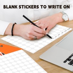 White Dot Stickers 3/4 Inch,Round 1320 Pcs Color-Coding Labels,Sticky Circle Dot