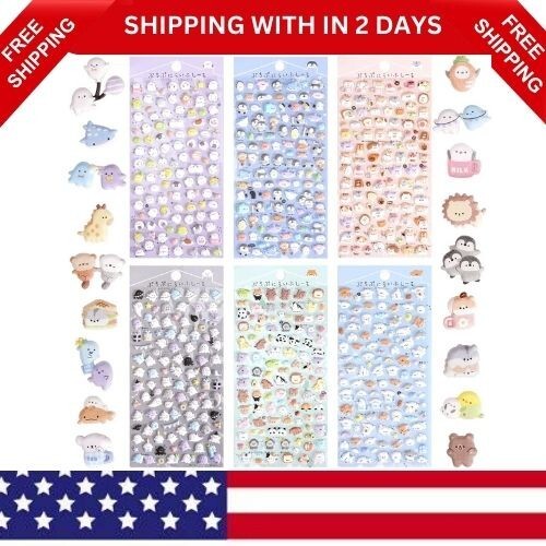 Jactales 600+ Cute Mini Puffy Stickers-Small 3D Tiny Micro Bulk Sticker Set f…