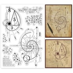 Fibonacci Texture Background Clear Stamps for Cards Making Creative Science